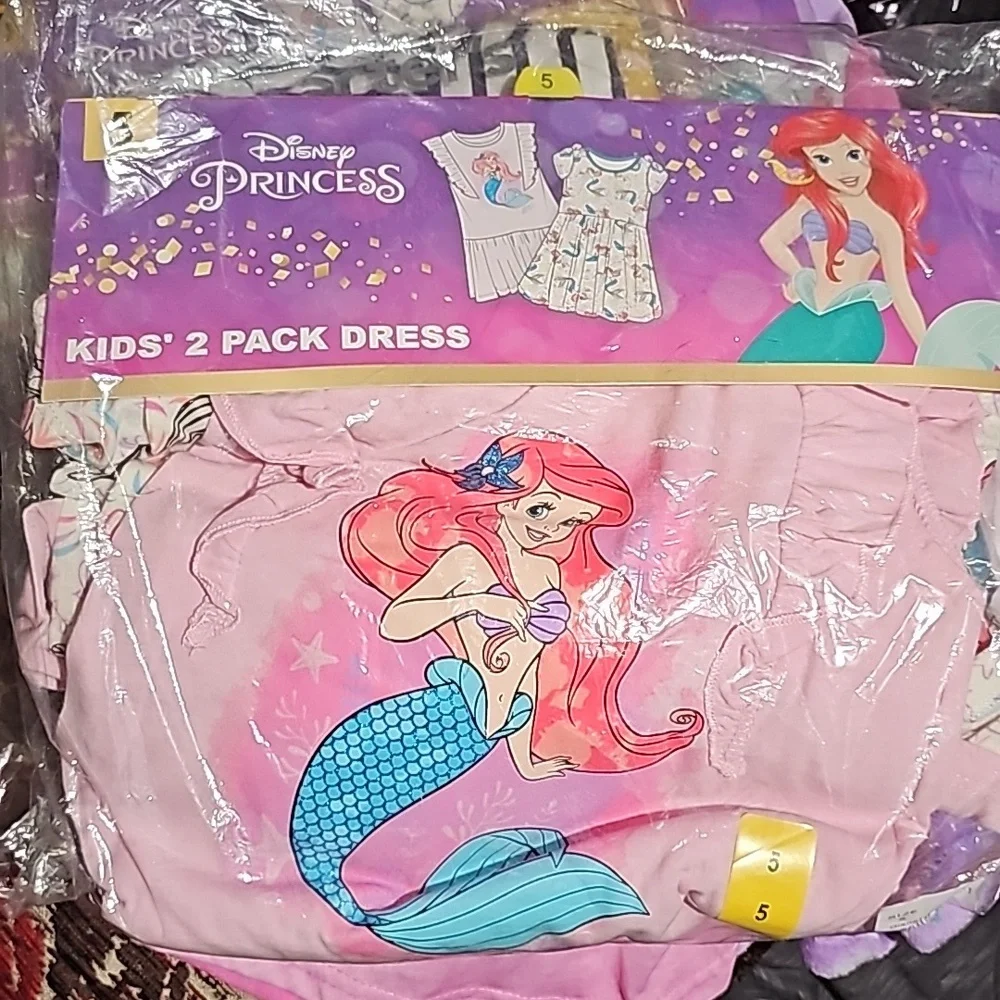Disney Princess kids' 2 pack dress nwt